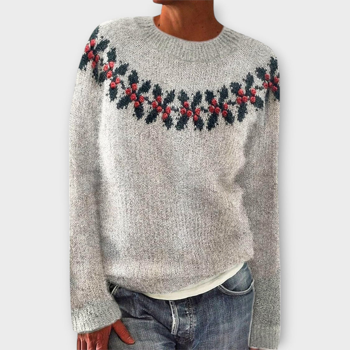 Simone | Kuscheliger Weihnachtspullover für festliche Wintertage