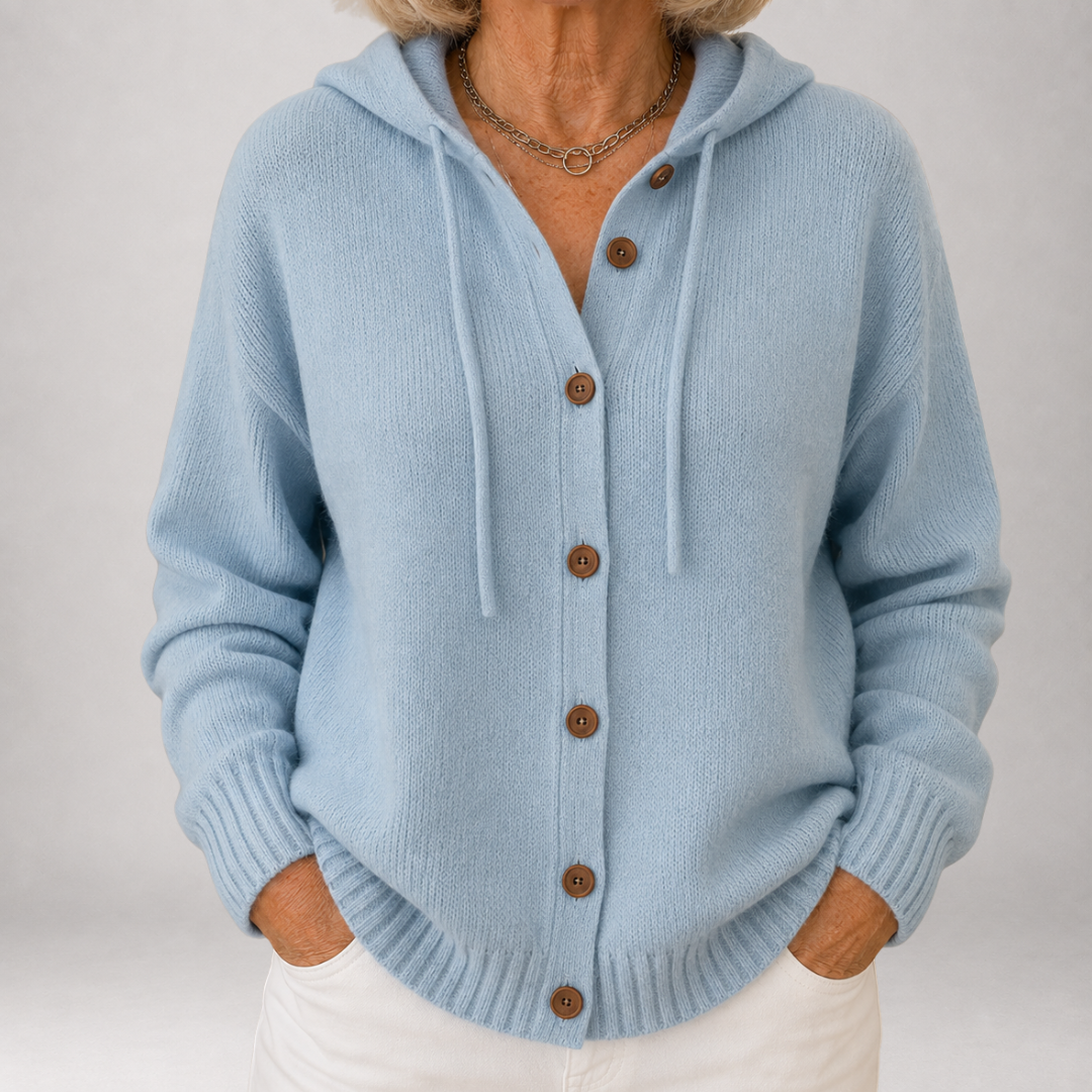 Sorrel | Stilvolle Strickjacke mit Kapuze und praktischem Kordelzug