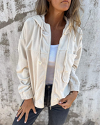 Danna | Stylische Cordjacke mit Kapuze und praktischem Reißverschluss