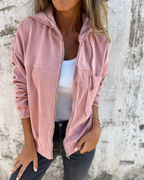 Danna | Stylische Cordjacke mit Kapuze und praktischem Reißverschluss
