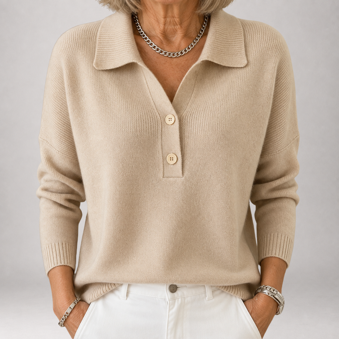 Adaline | Eleganter Strickpullover mit Polokragen