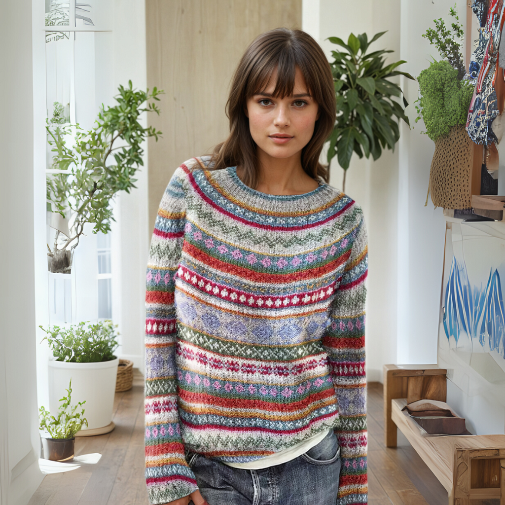 Manonin | Kuscheliger, lässiger Pullover mit stilvollen Streifen