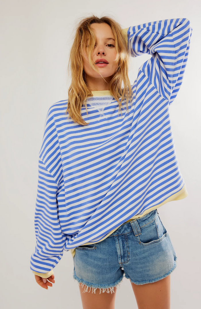 Mana | Stylischer gestreifter Oversize-Pullover für einen lässigen Look