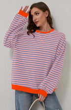 Mana | Stylischer gestreifter Oversize-Pullover für einen lässigen Look