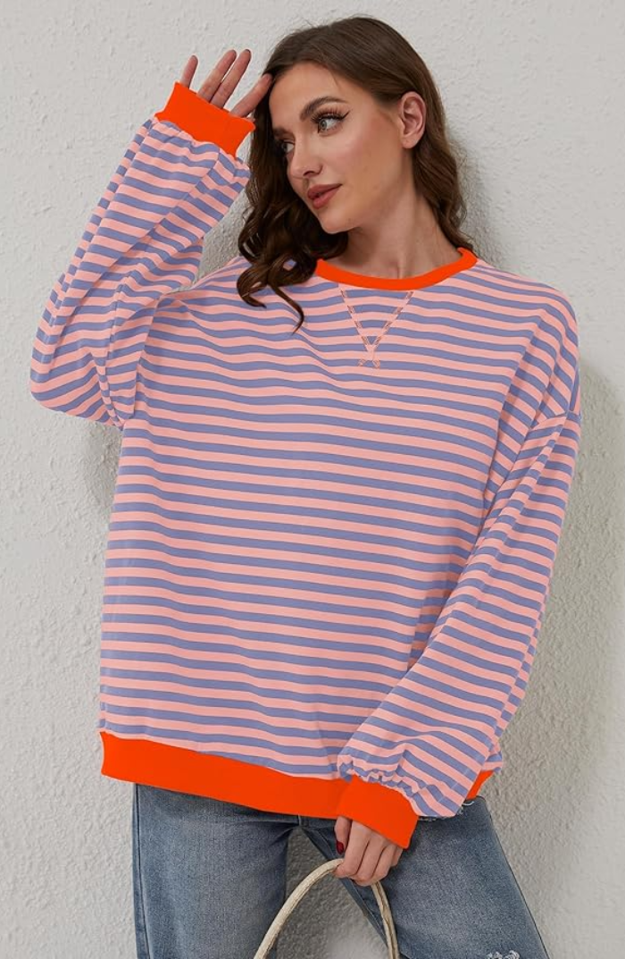 Mana | Stylischer gestreifter Oversize-Pullover für einen lässigen Look