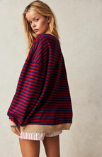 Mana | Stylischer gestreifter Oversize-Pullover für einen lässigen Look