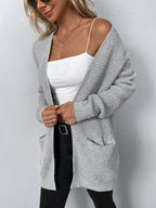 Nancy | Lässiger Strick-Cardigan mit praktischen Taschen
