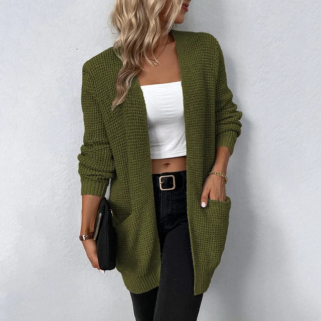 Nancy | Lässiger Strick-Cardigan mit praktischen Taschen