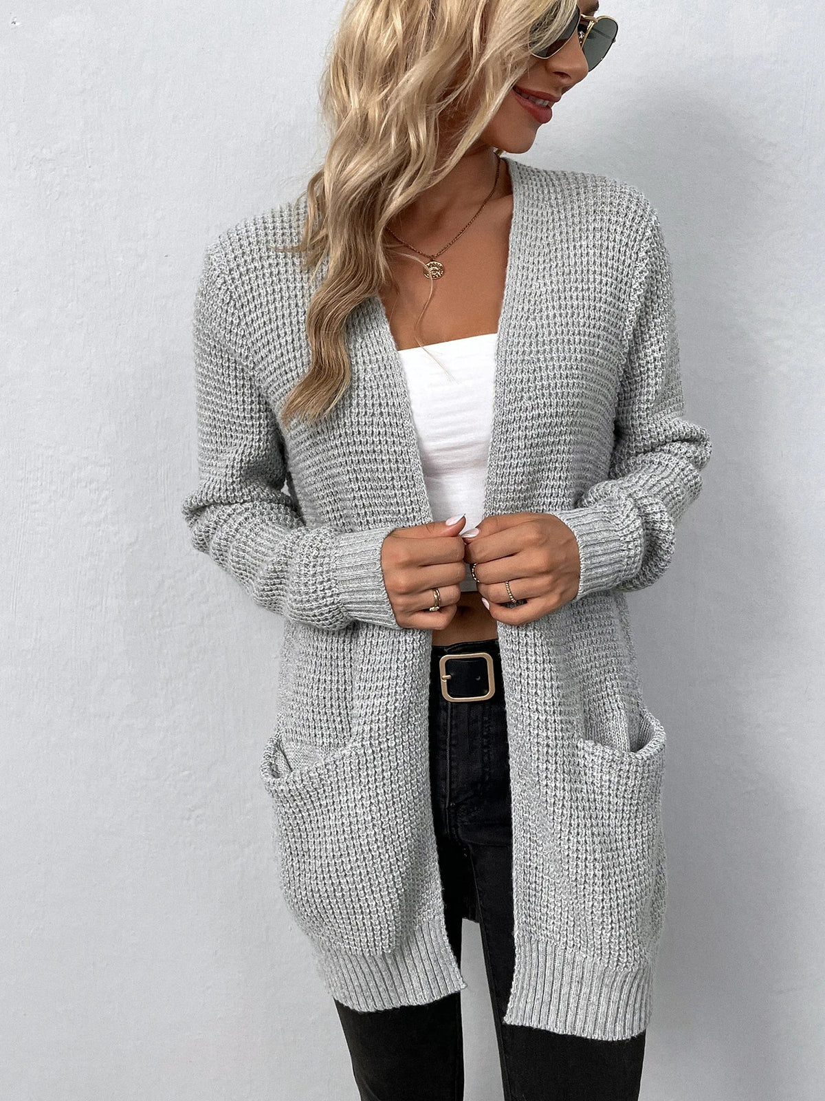 Nancy | Lässiger Strick-Cardigan mit praktischen Taschen