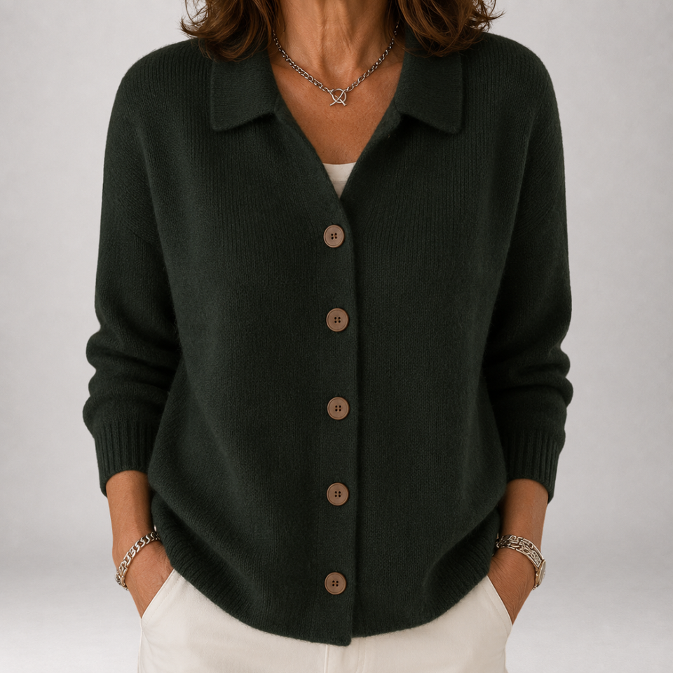 Wrenley | Elegante Strickjacke mit Polokragen