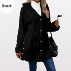 VARM DAMJACKA MED HUVA OCH STILRENT DIAMANTMÖNSTER