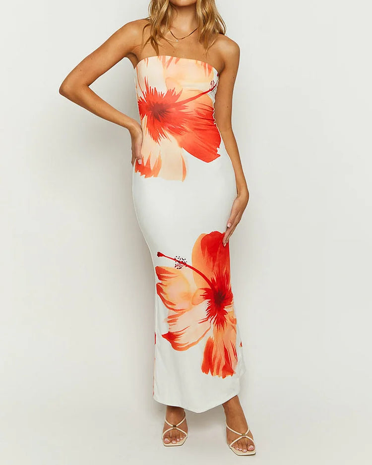Carmine | Elegant bandeau-sommarklänning
