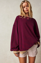 Mana | Stylischer gestreifter Oversize-Pullover für einen lässigen Look