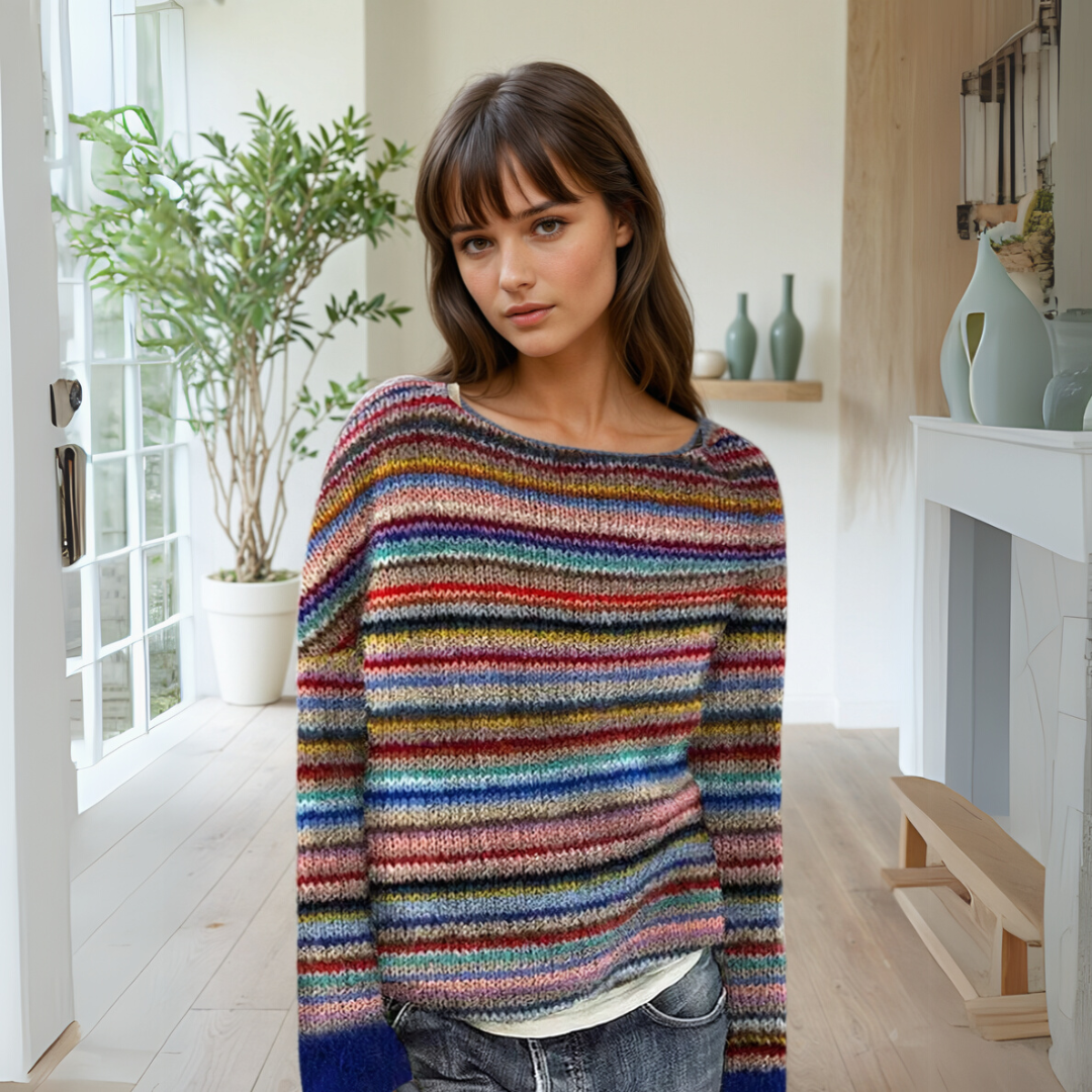 Manonin | Kuscheliger, lässiger Pullover mit stilvollen Streifen