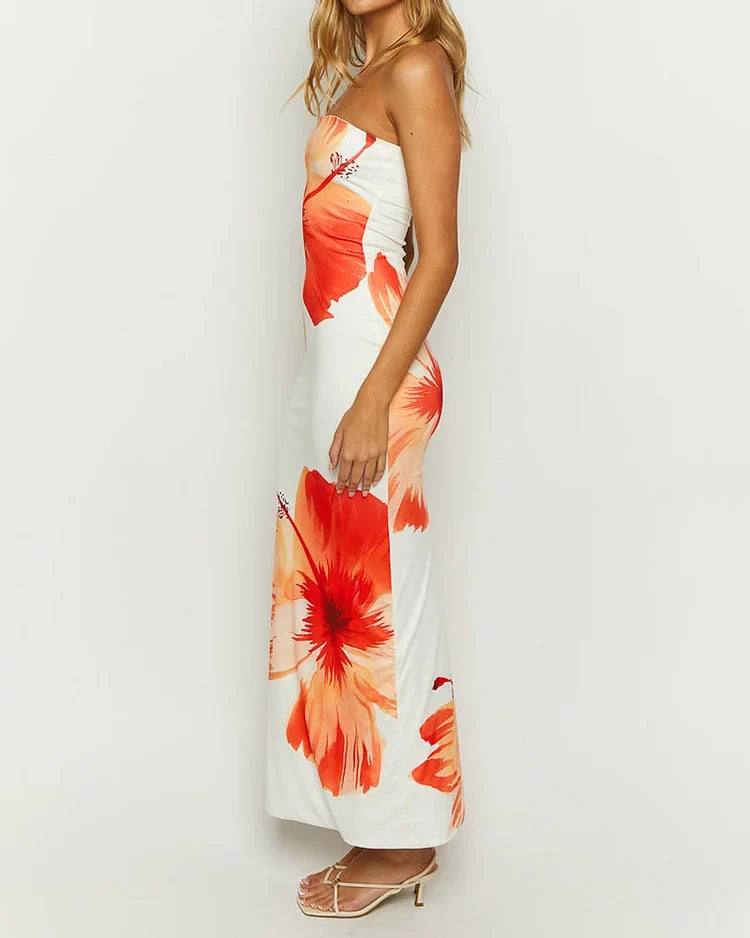 Carmine | Elegant bandeau-sommarklänning