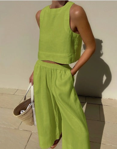 Amanda | Elegant linne-sommarset för damer