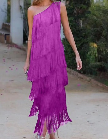 Carol | Elegant, unik one-shoulder-klänning