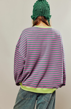 Mana | Stylischer gestreifter Oversize-Pullover für einen lässigen Look