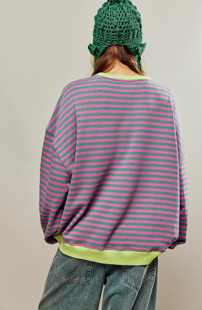 Mana | Stylischer gestreifter Oversize-Pullover für einen lässigen Look