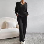 CLAIRE | Ribbat tvådelat set