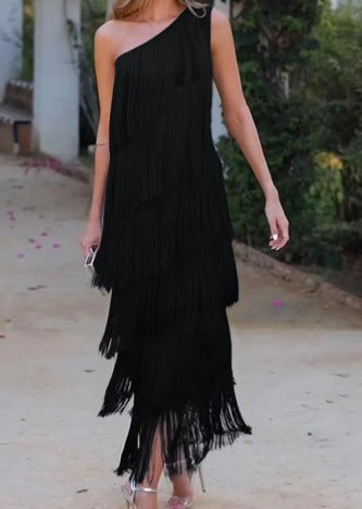 Carol | Elegant, unik one-shoulder-klänning