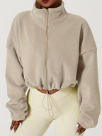 Velexia | Cozy Fleece Cropped Top