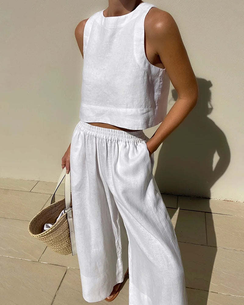Amanda | Elegant linne-sommarset för damer