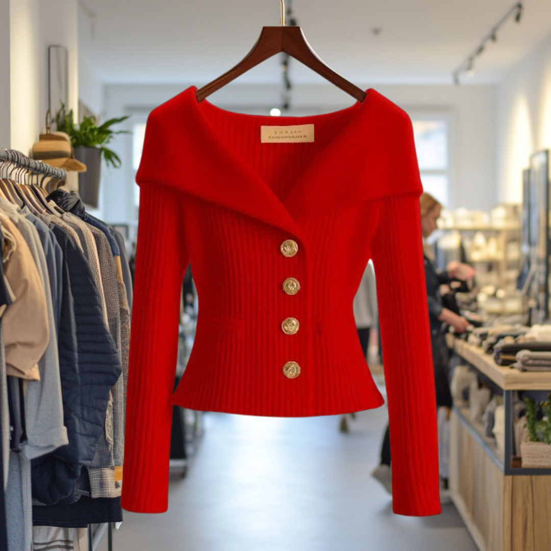 KARLA I – Luxuriöse Strickjacke geschniegelt