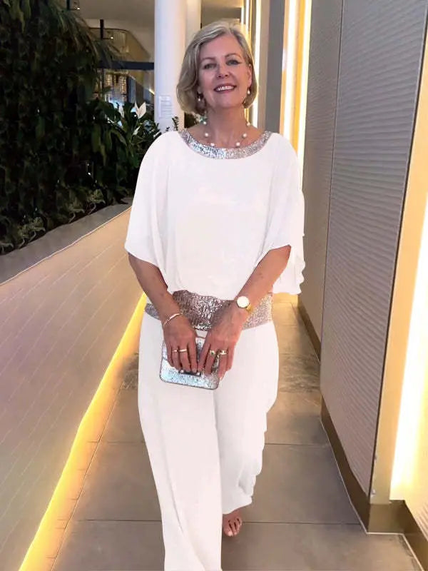 Mia | Elegant färgglatt tvådelat set