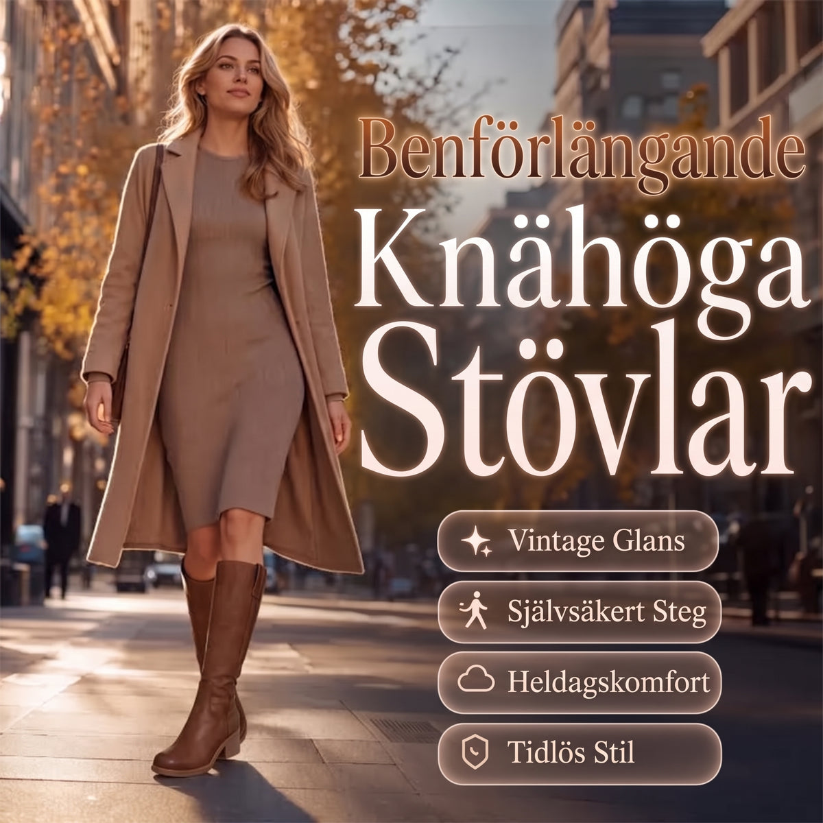 Knähöga stövlar för dam – eleganta, bekväma & perfekta för höst & vinter