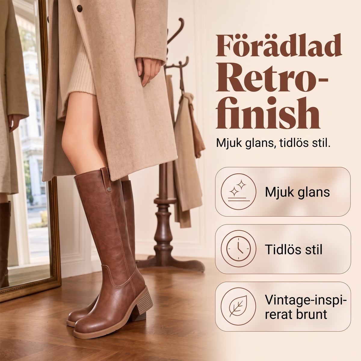 Knähöga stövlar för dam – eleganta, bekväma & perfekta för höst & vinter