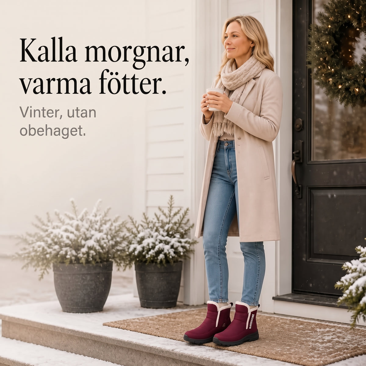 VATTENTÄTA OCH HALKSÄKRA SNÖKÄNGOR FÖR DAM