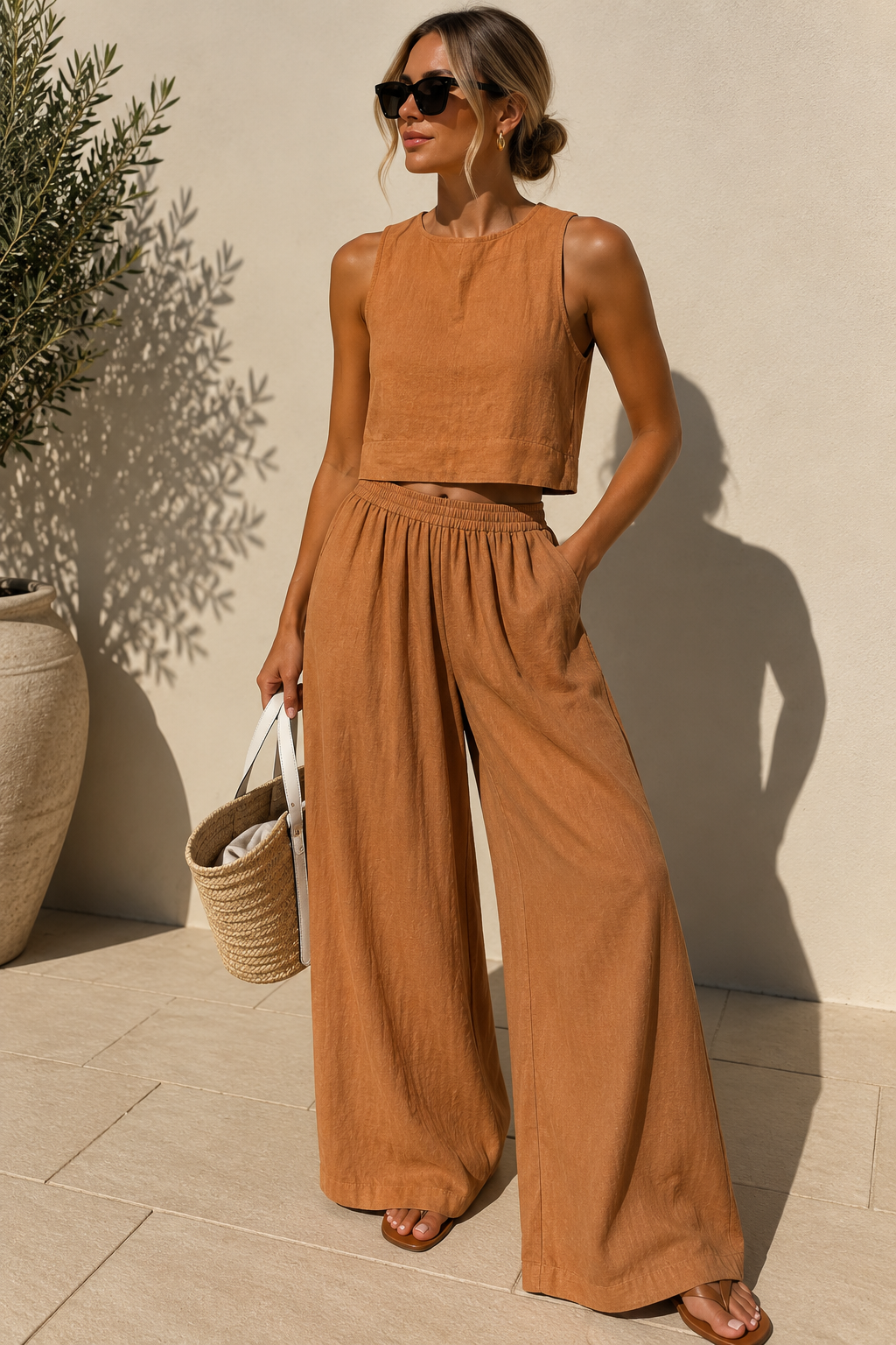 AMANDA | ELEGANT SOMMARSET I LINNE FÖR DAM