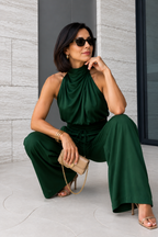 ELEANOR | ELEGANT SET MED HALTERTOPP OCH VIDA BYXOR