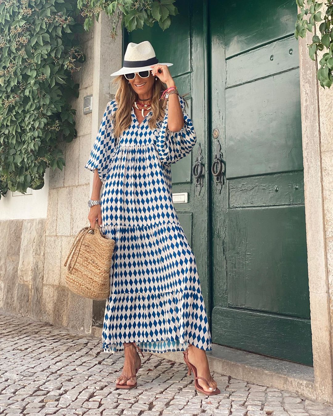 Bellona | Elegant lång boho-klänning
