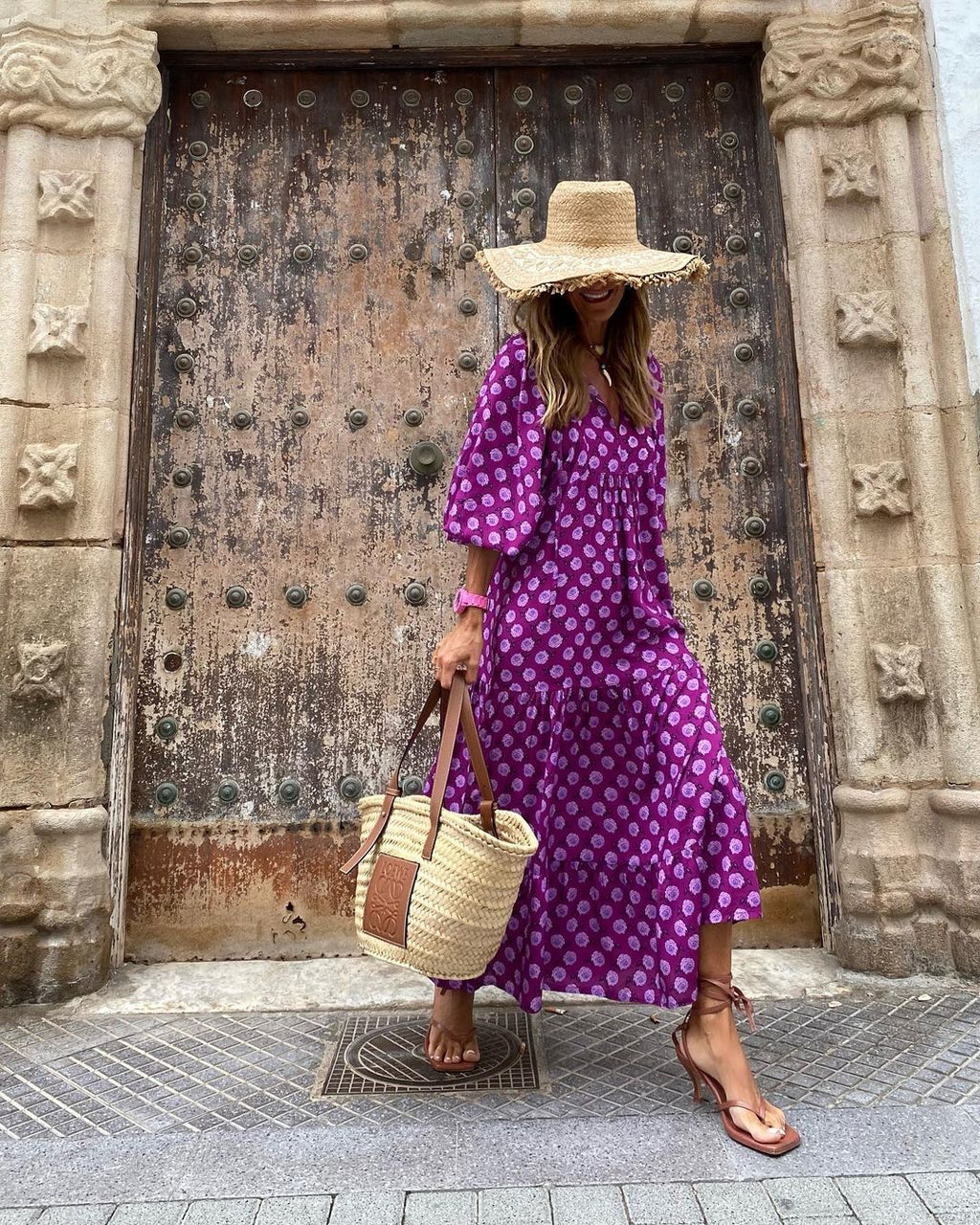 Bellona | Elegant lång boho-klänning