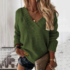 Jane | Kuscheliger Pullover mit elegantem V-Ausschnitt