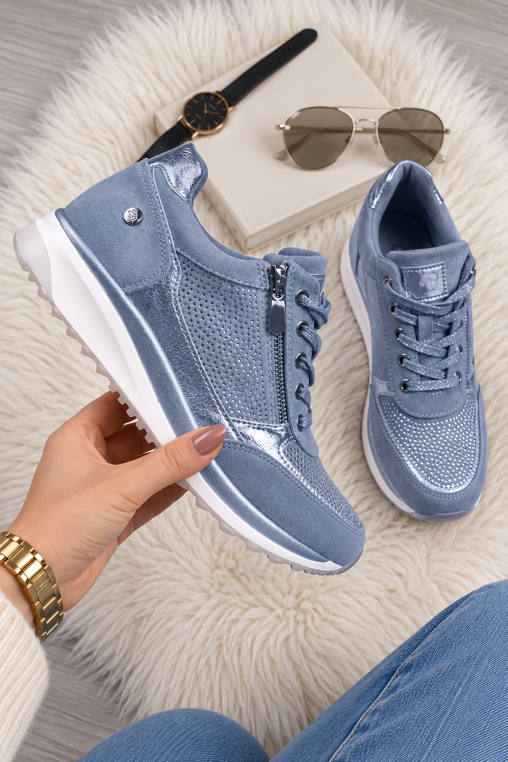 ELISE | BEKVÄMA DAMSNEAKERS MED MJUK DÄMPNING OCH DRAGKEDJA