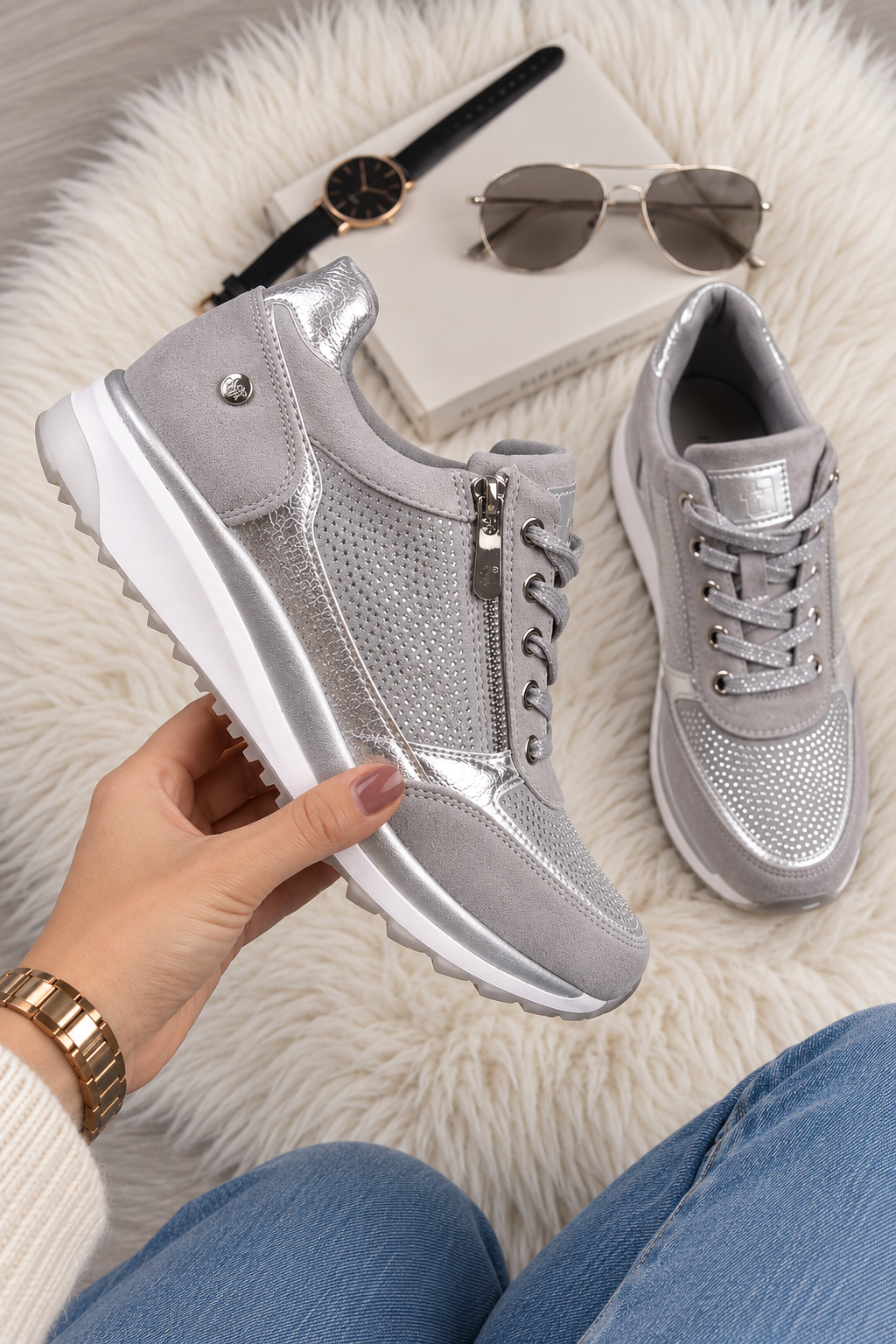 ELISE | BEKVÄMA DAMSNEAKERS MED MJUK DÄMPNING OCH DRAGKEDJA