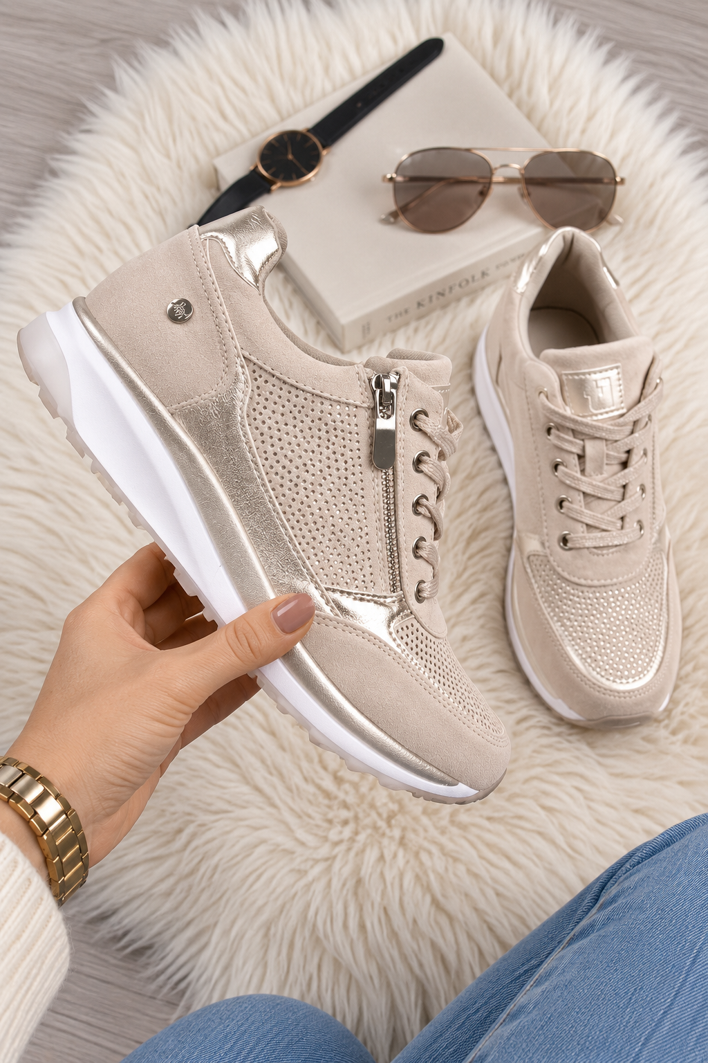 ELISE | BEKVÄMA DAMSNEAKERS MED MJUK DÄMPNING OCH DRAGKEDJA