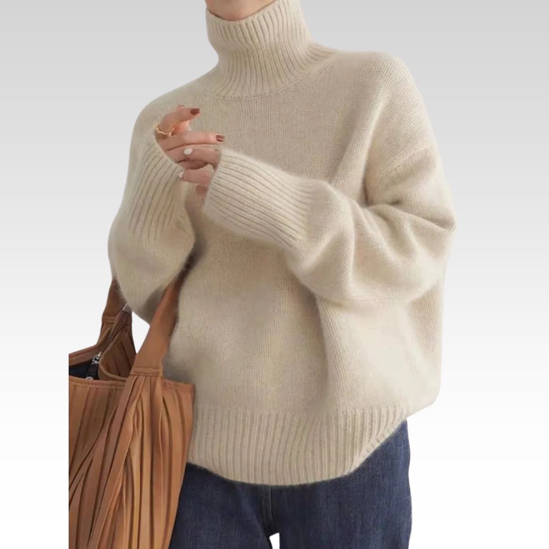 LINEA | Eleganter Pullover mit hohem Kragen