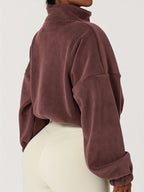 Velexia | Cozy Fleece Cropped Top