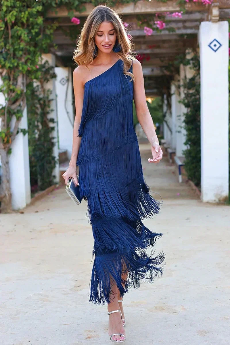 Carol | Elegant, unik one-shoulder-klänning