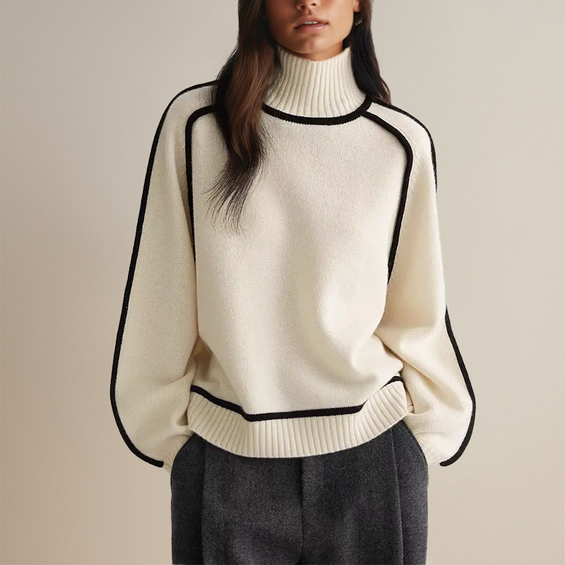 Lara | Eleganter Damenpullover mit Rollkragen