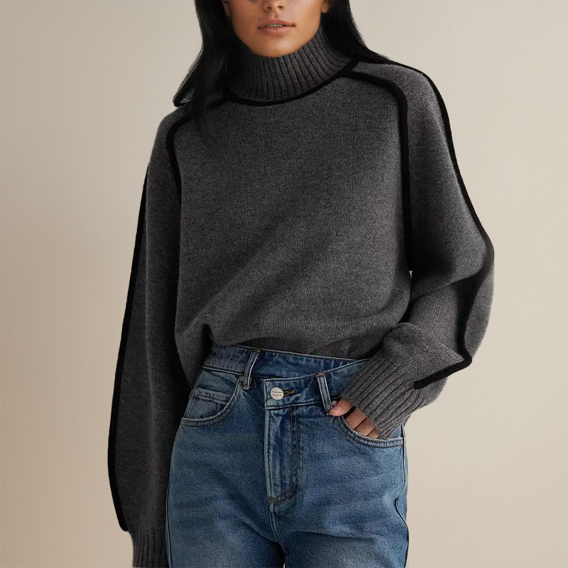 Lara | Eleganter Damenpullover mit Rollkragen