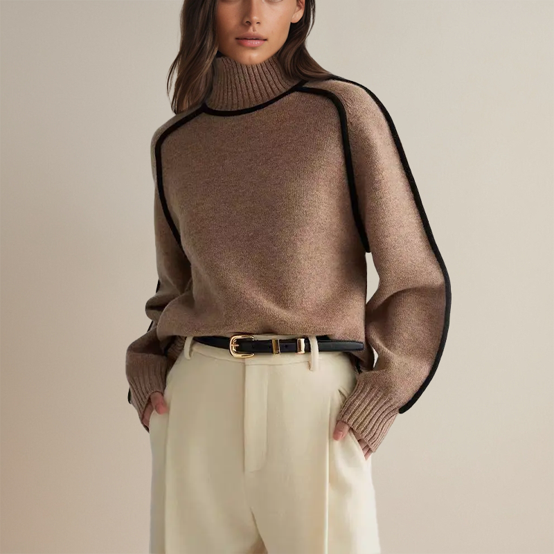 Lara | Eleganter Damenpullover mit Rollkragen