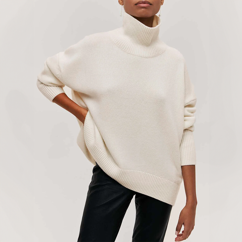 Amelia | Eleganter Strickpullover mit Rollkragen