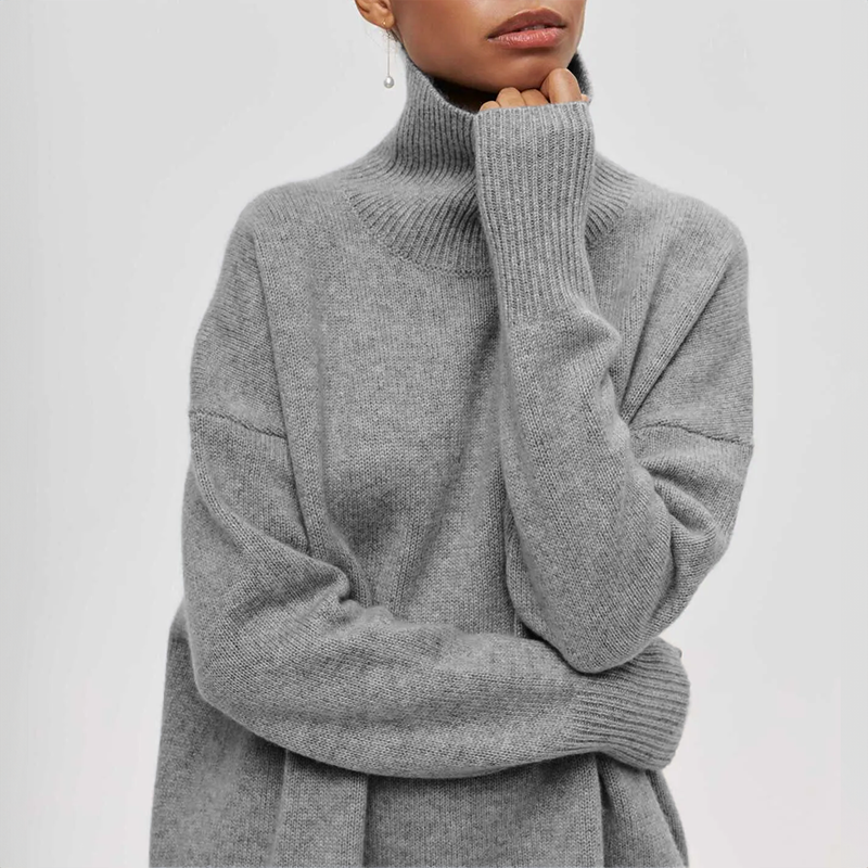Amelia | Eleganter Strickpullover mit Rollkragen