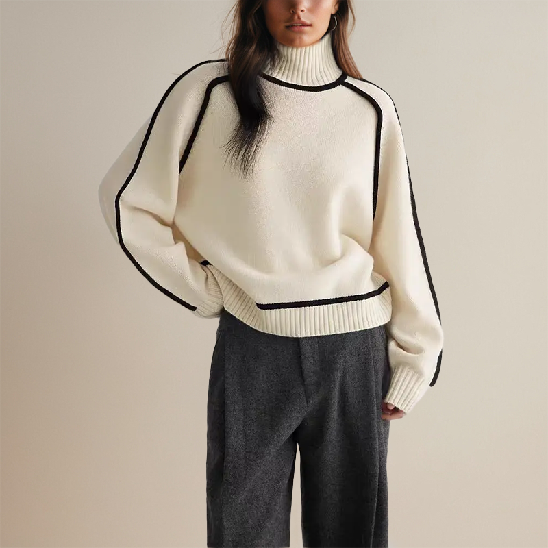 Lara | Eleganter Damenpullover mit Rollkragen