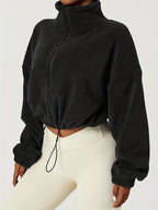 Velexia | Cozy Fleece Cropped Top